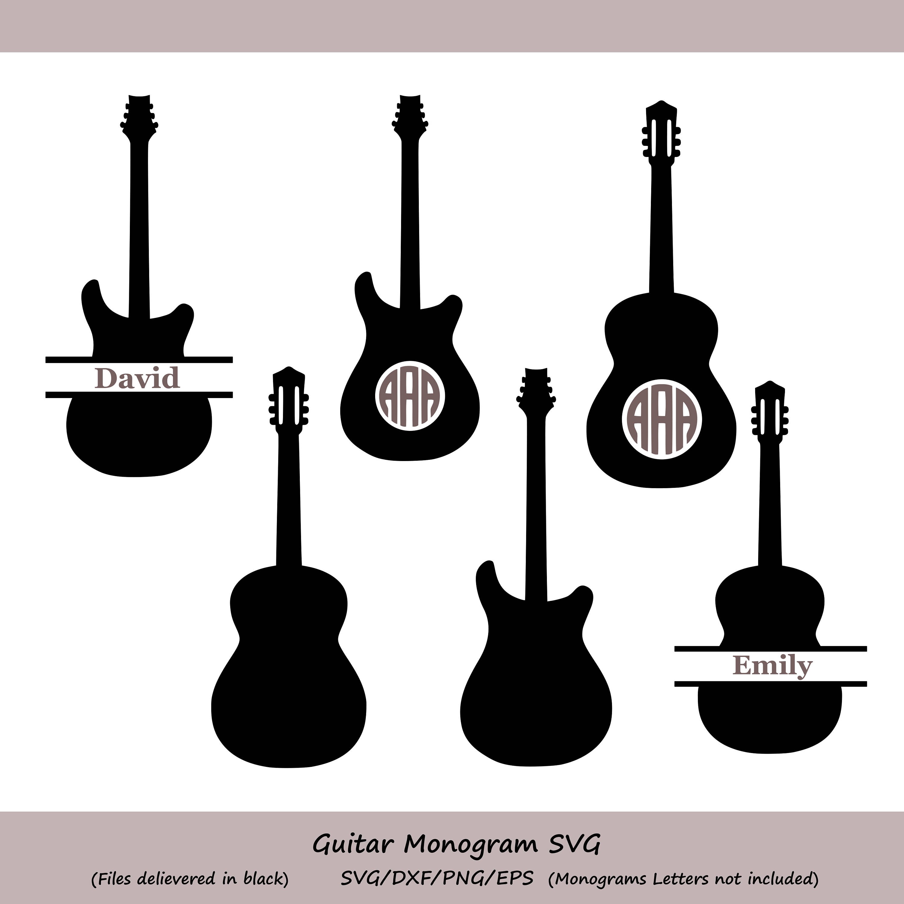 Download Guitar Svg Files Guitar Monogram Svg Guitar Clipart Guitar ...