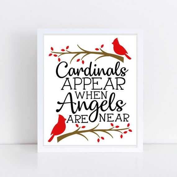 Gedenkrahmen 'Cardinals Appear When Angels Are Near' – 21,6x25,4 Cm, Für 15,2x10,2 Cm Foto, Mit Staffelei
