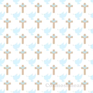 Boy Baptism Digital Paper, Boy Baptism Clipart, Baptism Background, Baptism Invitation, Baptism Digital Paper, Pattern, Commercial Use. image 5