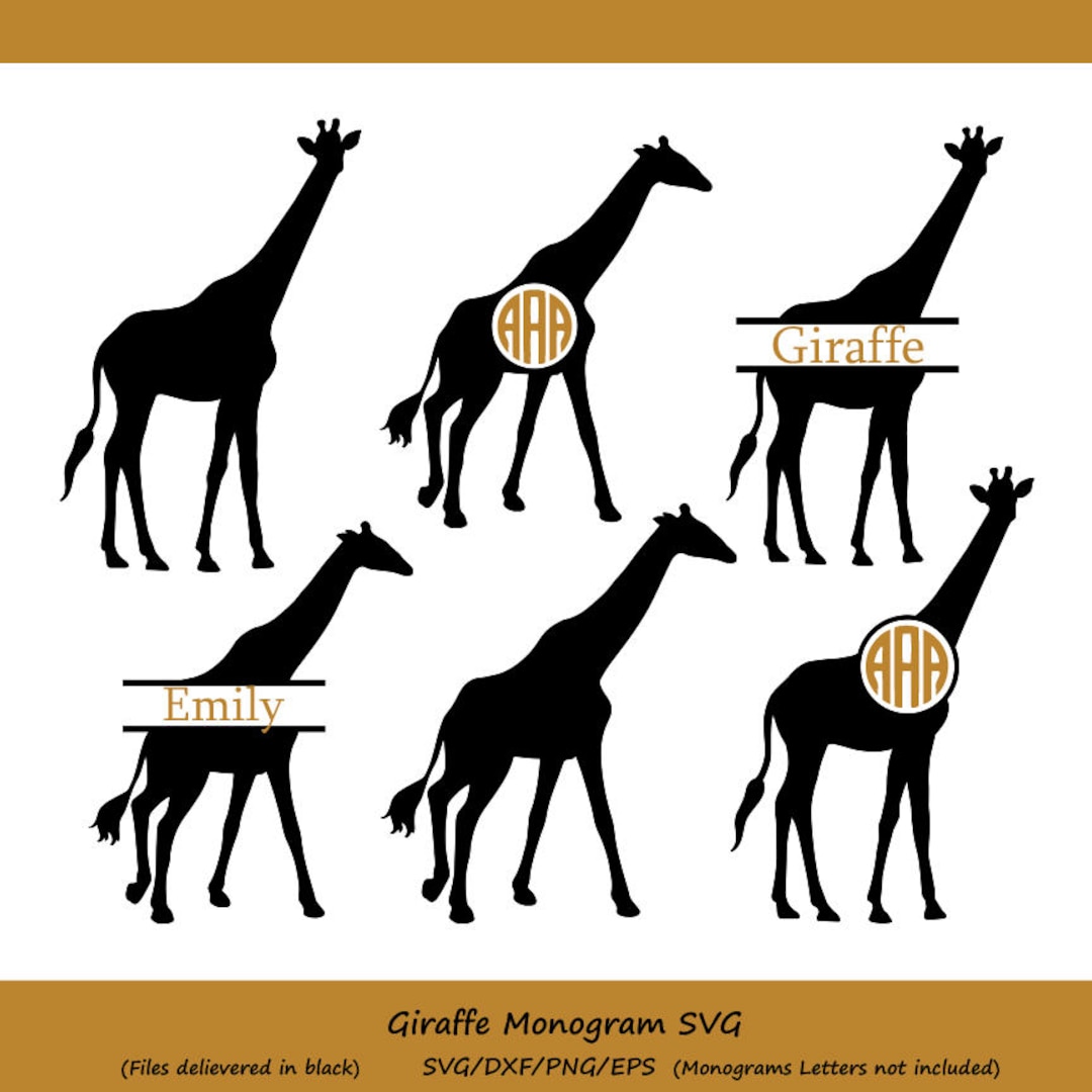 Giraffe SVG File Giraffe Monogram Svg Giraffe Cut File 