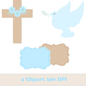 Boy Baptism Digital Paper, Boy Baptism Clipart, Baptism Background, Baptism Invitation, Baptism Digital Paper, Pattern, Commercial Use. image 2