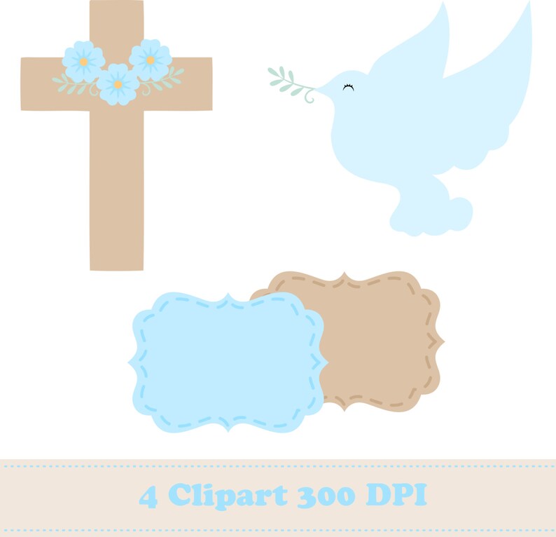 Boy Baptism Digital Paper, Boy Baptism Clipart, Baptism Background, Baptism Invitation, Baptism Digital Paper, Pattern, Commercial Use. image 2