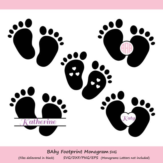 Download Baby Footprint SVG File Baby Feet SVG Baby Feet Monogram ...