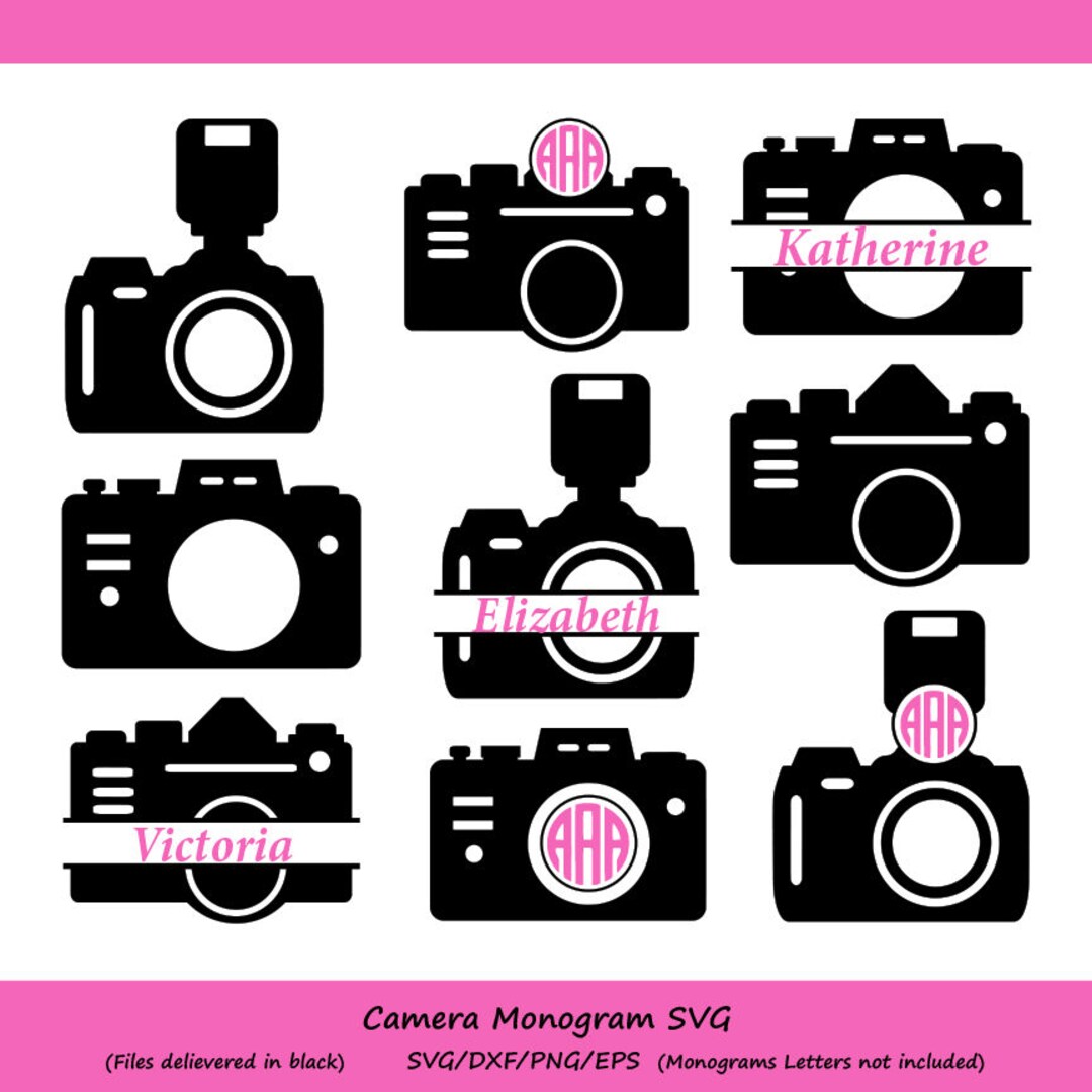 Splitcamera Monogram Camera Svg, Camera Monogram Svg, Photography Svg, Photography Monogram ...