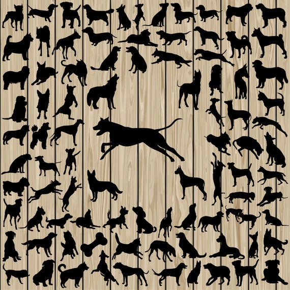 Download 90 Dog Svg Dog Silhouette Clipart Dog Silhouette Svg Dog Etsy PSD Mockup Templates