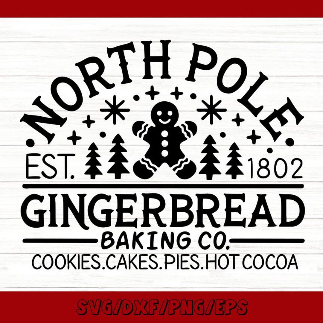 Targa Rotonda In Latta Vintage - North Pole Gingerbread Baking - 20x20 Cm - Cartello In Alluminio Per Cucina, Giardino, Parete - Decorazione Regalo