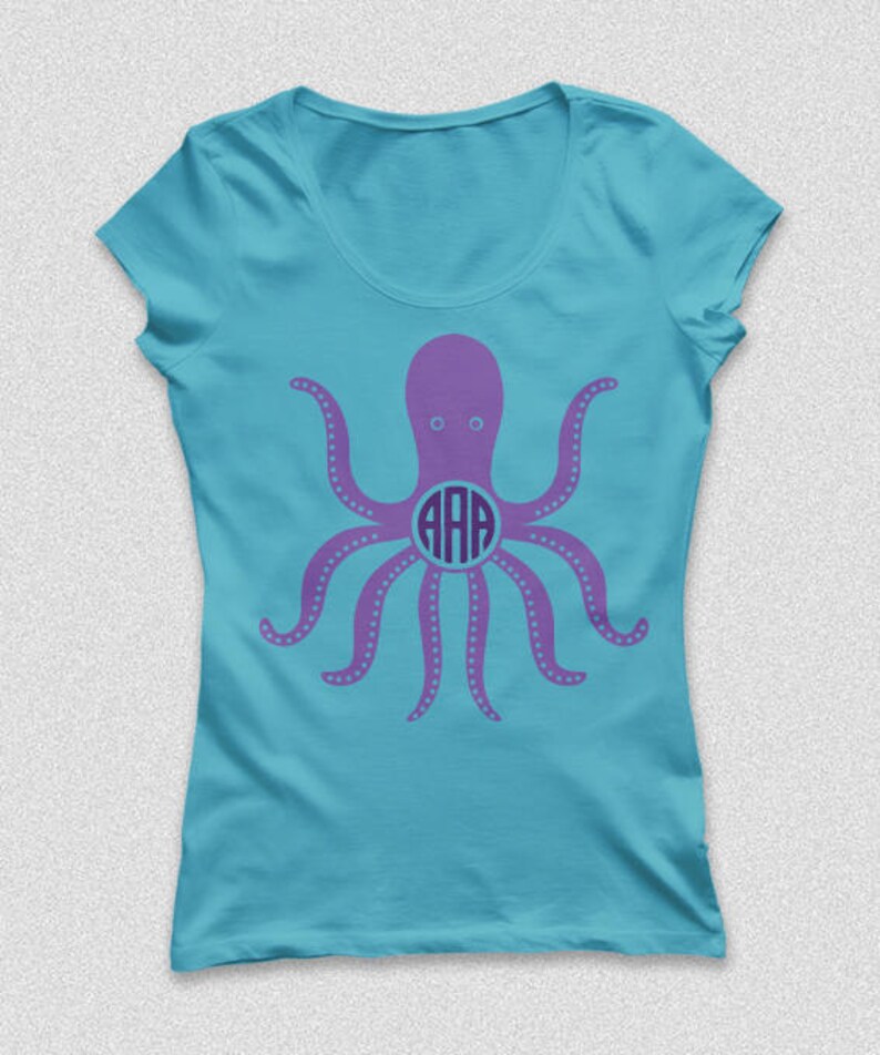 Download Octopus SVG octopus monogram svg Octopus DXF octopus svg | Etsy