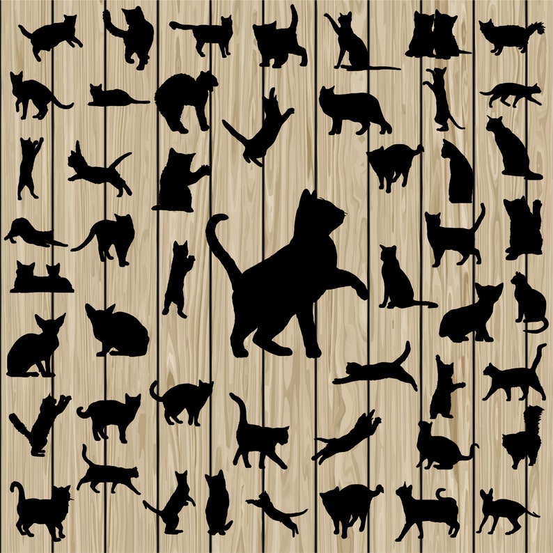 Download Animal Silhouette SVG Bundle 9 Packs Contain more than 505 | Etsy