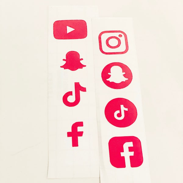 Social Media Handle Vinyl Decal Instagram Handle Snap Chat User Name Youtube Channel TikTok