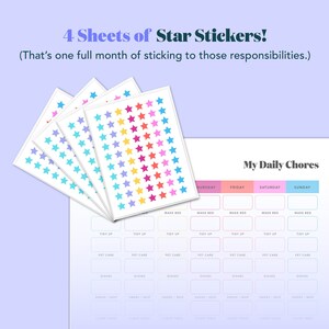 Stickerset voor moderne schone kinderkarweienkaart stickerpakket kleurgecodeerde kaart sterren 42 op elk vel