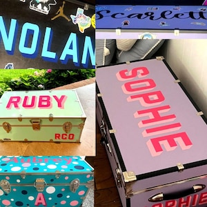 Custom Summer Camp Trunk Decal Personalized Name for Sleepaway Bags Vinyl Name Sticker Sticker Suitcase Name for Camp Luggage