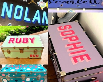 Custom zomerkamp kofferbaksticker gepersonaliseerde naam voor slaapzakjes vinyl naamsticker sticker koffernaam voor kampbagage