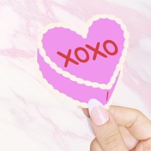 Valentine XOXO Holographischer Glitter Kuchensticker