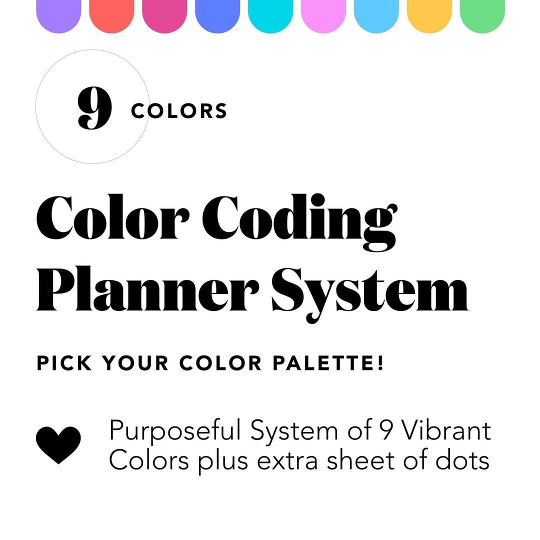 9 Color Coding System for Planner Neutrals Pastels Bold Rainbow Erin ...