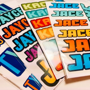 Custom Boy Stickers for birthday gift custom party favorsPersonalized Daycare LabelsName sticker decal name stickersCute Back to School