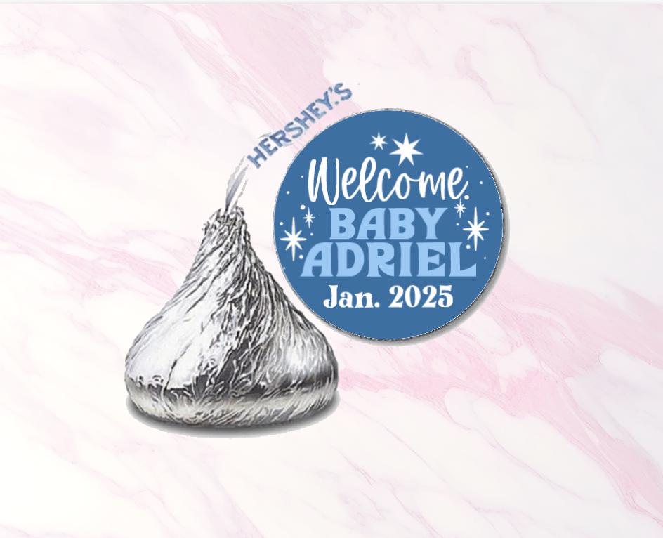 Etiqueta De Mono Para Los Chocolates HERSHEY'S KISSES® - Cumpleaños Y Baby Shower Candy Stickers