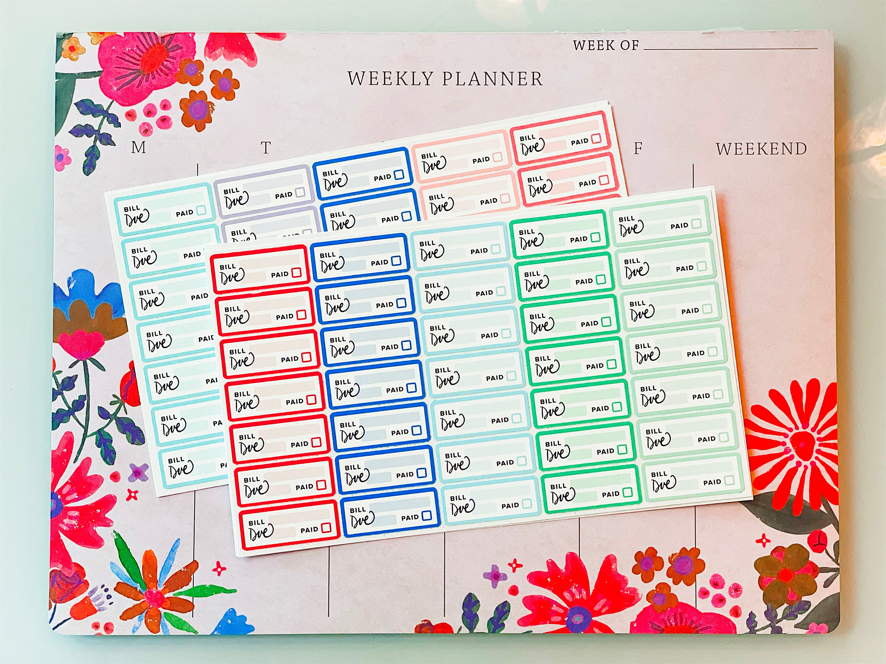 Weekly Habit Tracker Self Improvement Stickers Visual Progress Tracker ...