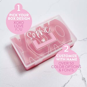 Gepersonaliseerde I Love You Snackle-cadeaudoos met naamsticker met I Love you aangepaste naamsticker Tackle Box Cadeau voor kinderen voor vriendin