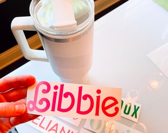 Personalisierte Name Aufkleber Vinyl Aufkleber für 40 Unzen Tumbler Wasserschale Benutzerdefinierte Vinyl Aufkleber für Reise Becher DIY Aufkleber Vinyl Monogramm