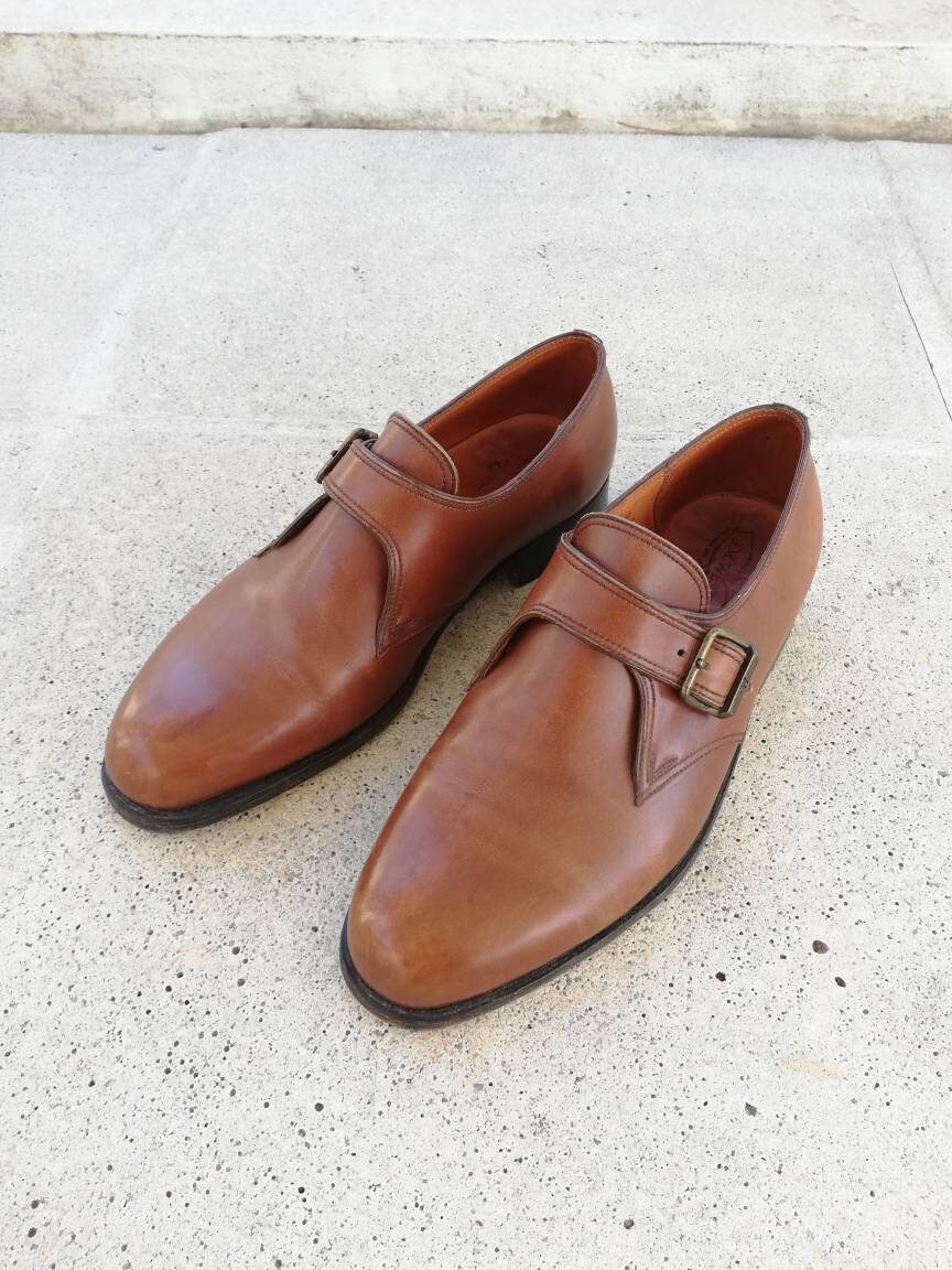 Authentique chausseur J. M. Weston derby boucle 6 1 2 E cuir