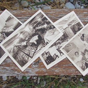 Vecchie cartoline di linea originali "ILE DE FRANCE" x4 1930