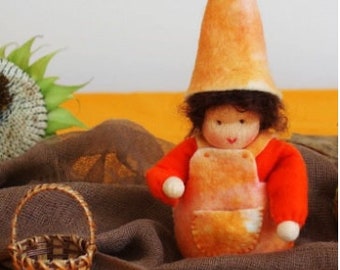 Autumn Gnome Anthroposophical Felt Gnome Seasonal Table Gnome Free School Tooth Gnome