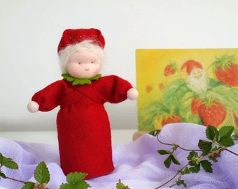 Waldorf nature table Waldorf gift Waldorf doll Felt doll Eco friendly Woolfelt Flower child Waldorf season doll Eco wool doll Waldorf summer