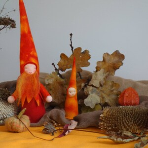 Anthroposophical gnome Seasonal table fire gnome Sint Jan gnome Seasonal table ready to use Autumn gnome Waldorf image 7