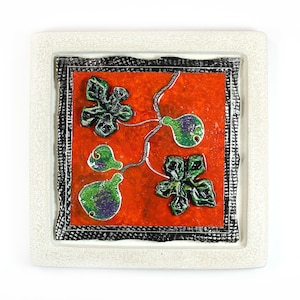 Fig- wall hanging picture, Handmade Israeli art decor, House Home gift, Judaica, Jewish, Contemporary, Seven Species, Holy Land, Israel