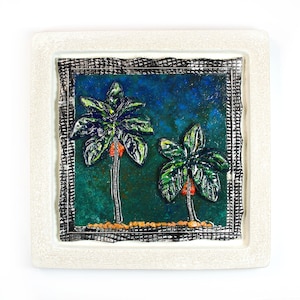 Date- Wall hanging picture- Handmade Israeli art decor, House Home gift, Judaica, Jewish, Contemporary, Seven Species, Holy Land, Israel 7