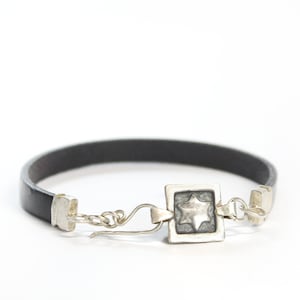 Star of David, Sterling Silver 925 Men&#39;s Bracelet, jewish, Judaica jewelry, Gift, Bar Mitzvah, Birthday, Groomsman, groom, Father&#39;s Day