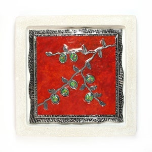 Olive-Wall hanging picture- Handmade Israeli art decor, House Home gift, Judaica, Jewish, Contemporary, Seven Species, Holy Land, Israel