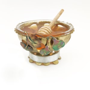 Schotel vijgenhoning, Rosj Hasjana, Sana Tova, Joods nieuwjaarsfeest, Portie, judaica, joods, kunst handgemaakt cadeau, Israël, השנה, כלי לדבש
