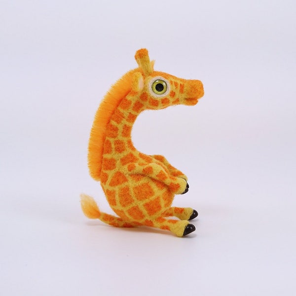 Felted giraffe felted animal felt giraffe natural wool decor felted gift perfect gift Giraffe