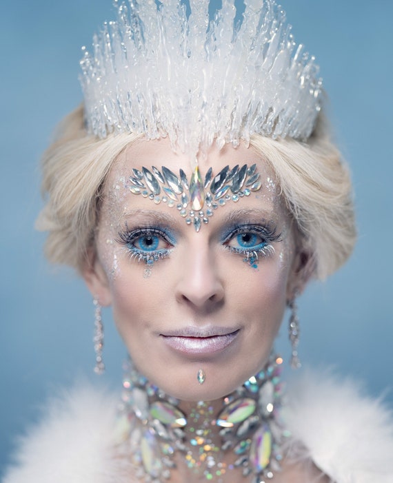 Motivere mælk Foranderlig Jewelled Ice Queen Crown Headdress Ice Queen Headdress Ice - Etsy
