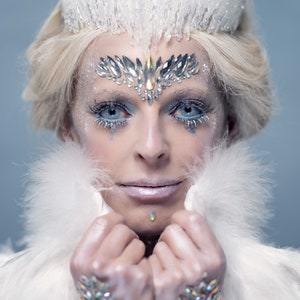 Clear Transparent Jewelled Ice Queen Crown. A sculptured real ice-like icicle crown. This crown is an example without the ‘ice jewels’