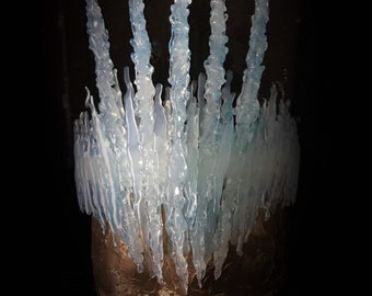 Glacial Blue Ice Queen Crown Head Dress, Blue Ice Queen Crown, Blue Icicle Crown, Blue Ice King Crown, Costume, Prop, Photoshoot, Stage