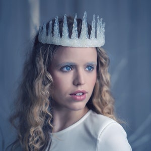 Blue Ice Crown, Blue Ice Queen Crown, Blue Ice King Crown, Frozen Crown, Blue Ice Crown, Ice Crown, Ice Tiara, Headdress,Photoshoot, Costume
