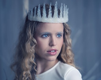 Blue Ice Crown, Blue Ice Queen Crown, Blue Ice King Crown, Frozen Crown, Blue Ice Crown, Ice Crown, Ice Tiara, Headdress,Photoshoot, Costume