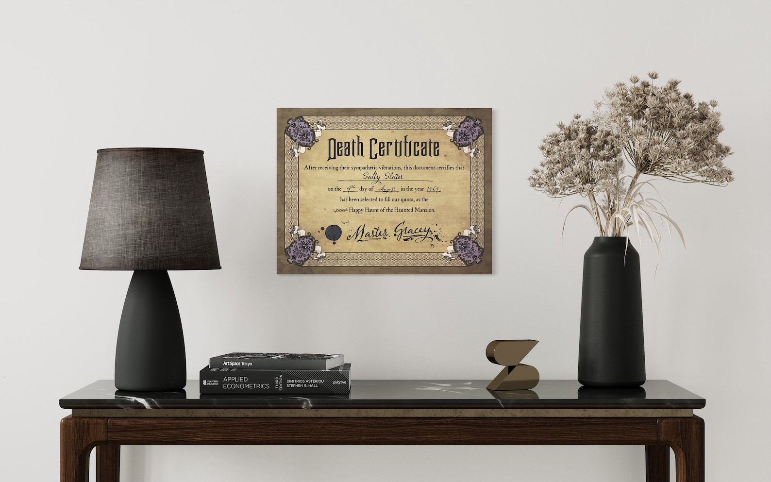 Haunted Mansion Death Certificate Digital Download 8 5 X 11 Etsy