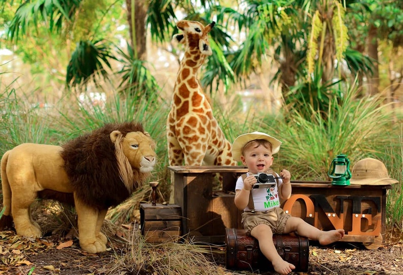 1st Birthday Outfit Jungle Safari Explorer Baby Boy Outfit Etsy