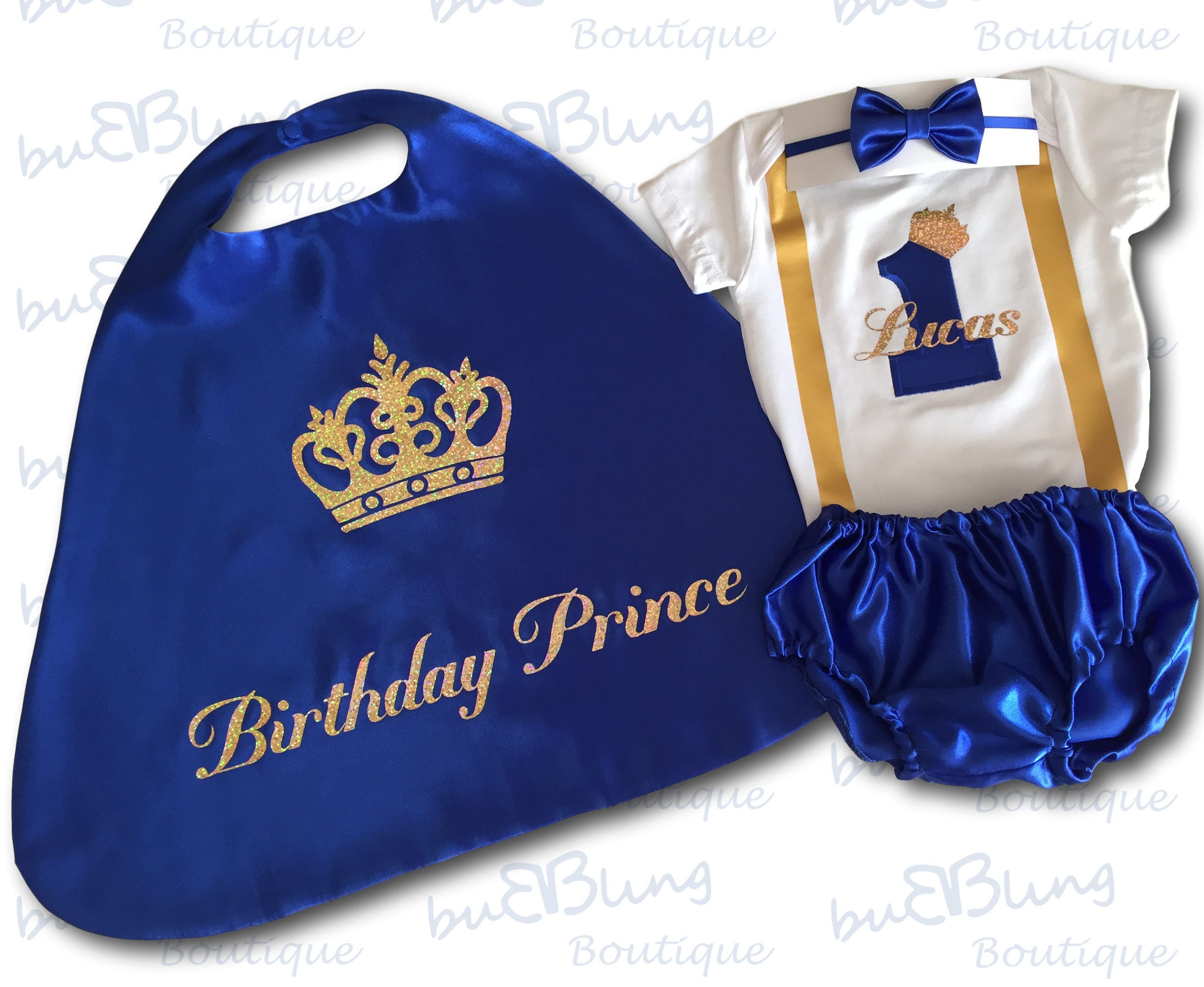 Prince Cape Personalised Baby Prince Outfit Baby Boy Blue Etsy