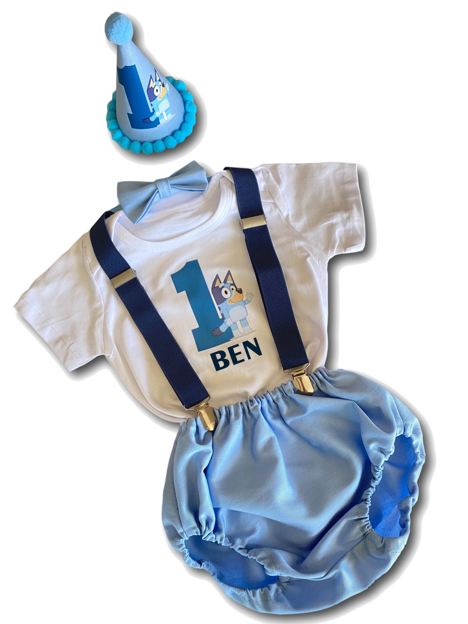 First Birthday Outfit Boy Bluey Cake Smash Outfit Boy Etsy