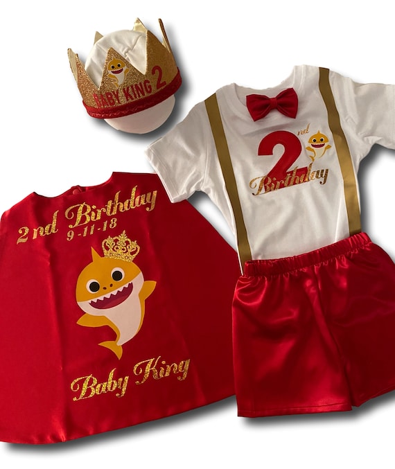 baby shark 2nd birthday outfit boy