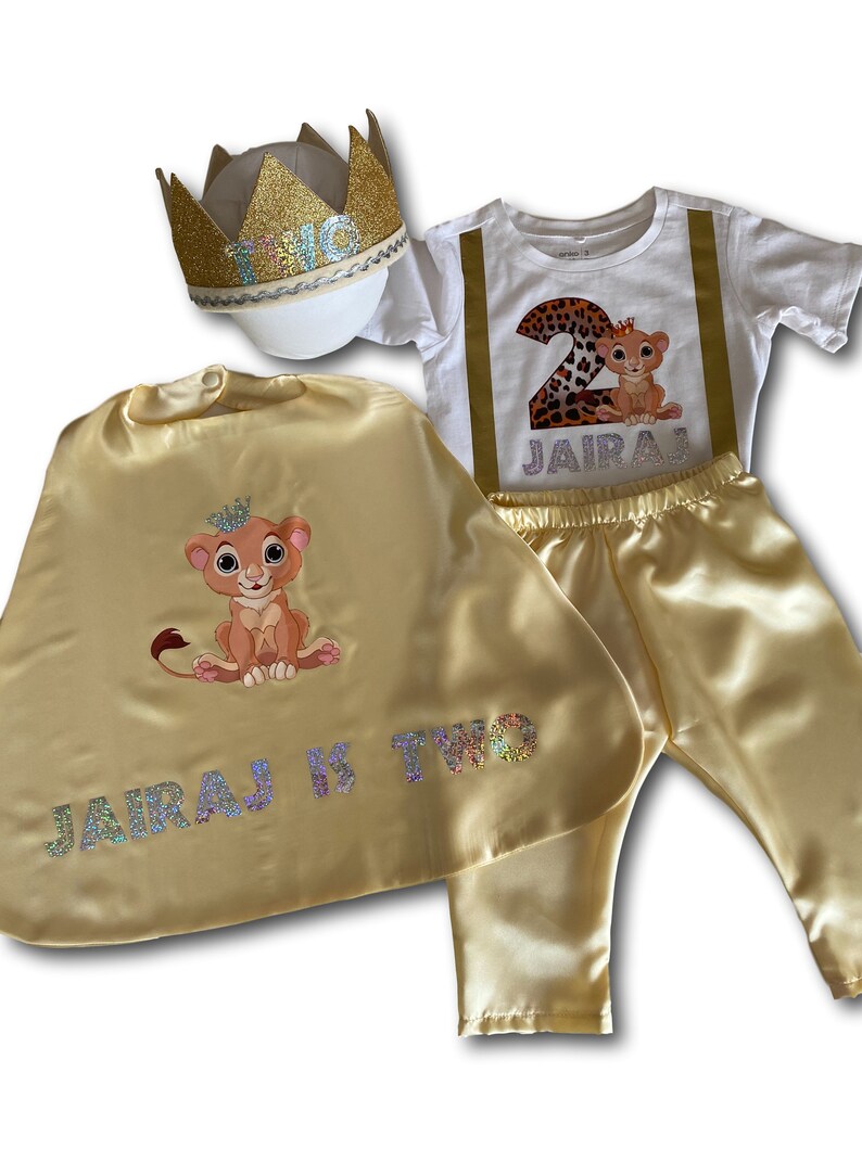 2nd Birthday Outfit Boy Simba Lion Birthday Baby Boy Etsy Australia