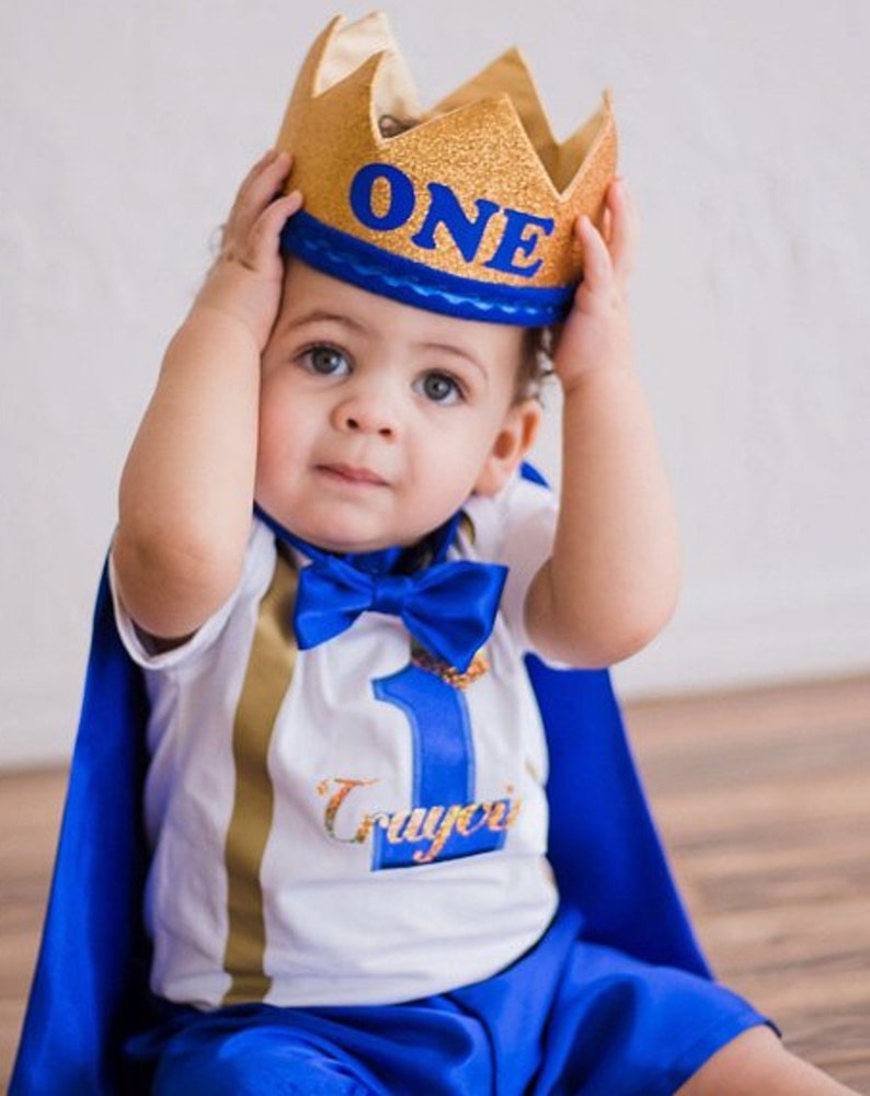 Personalized First Birthday Outfit Boy Prince 1st Birthday Etsy Australia