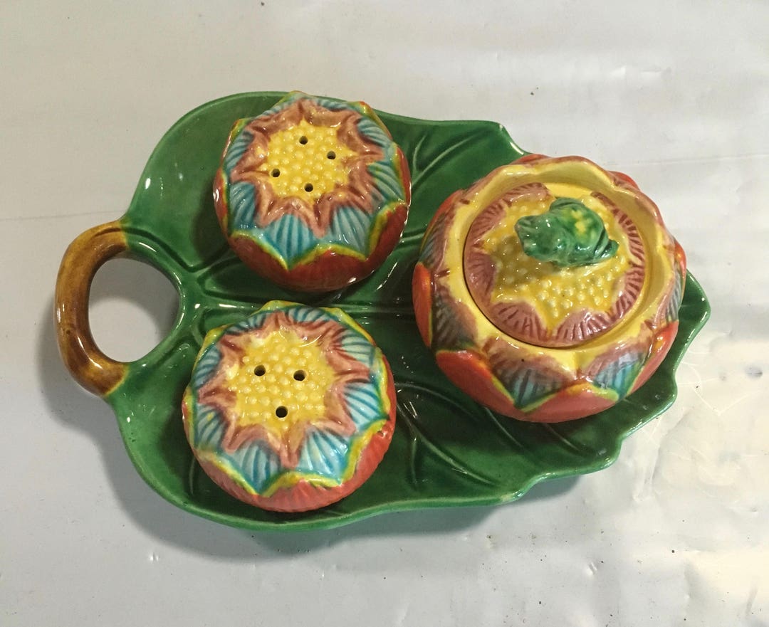 Salt Pepper and Sugar Set Etsy