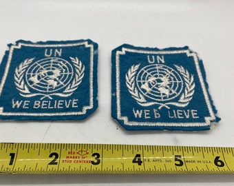 Parches, Parches de las Naciones Unidas, vintage Setenta NYC