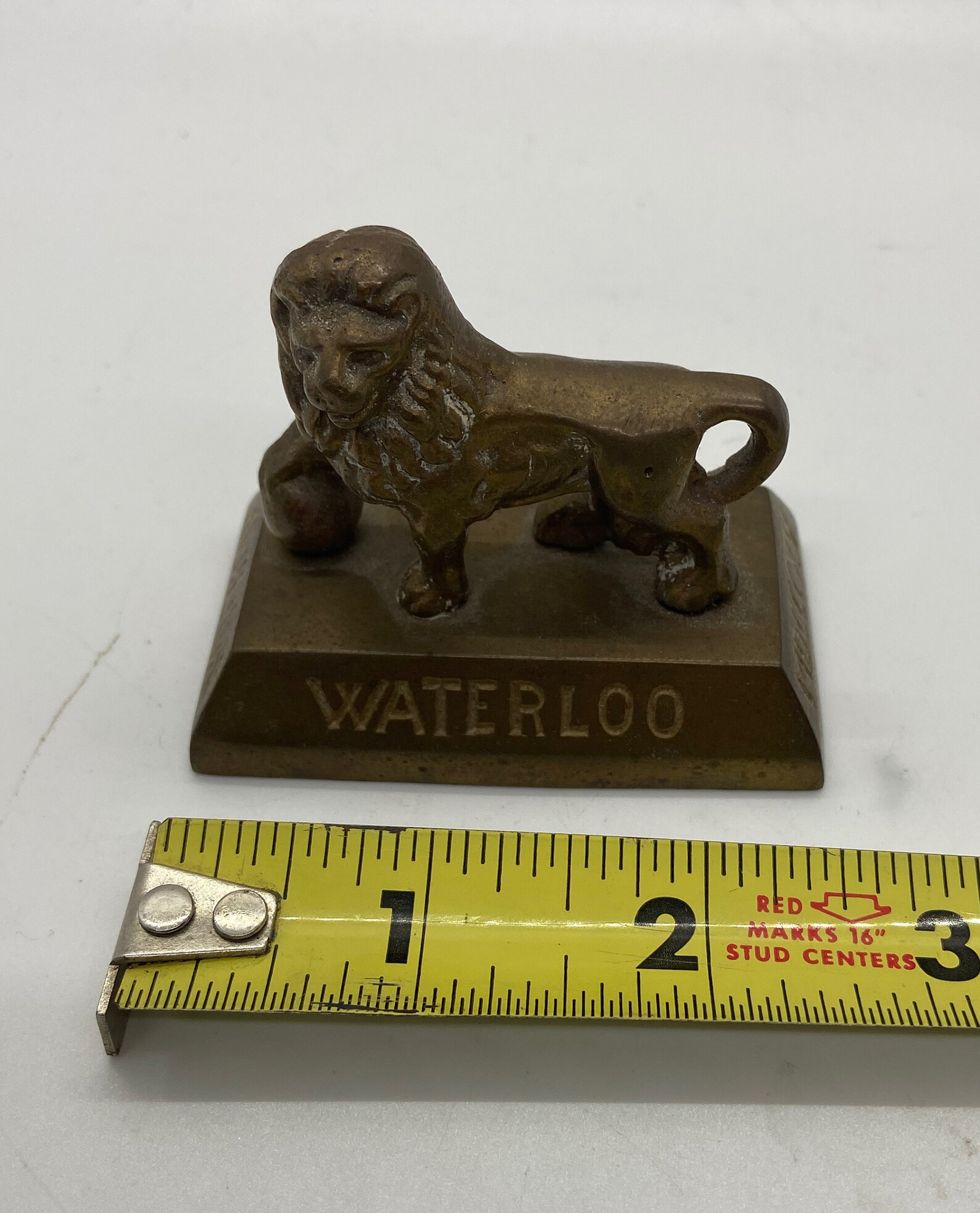 Lion Statue, Waterloo Brass Statue, Vintage Brass Statue, Desk Set Etsy