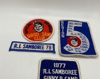 Parches, parches de campamento de Rhode Island, parches de jamboree de los años 70, años setenta vintage